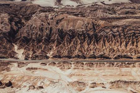 Beautiful view Valle de la Luna Moon Valley San Pedro de Atacama Desert Chileの写真素材