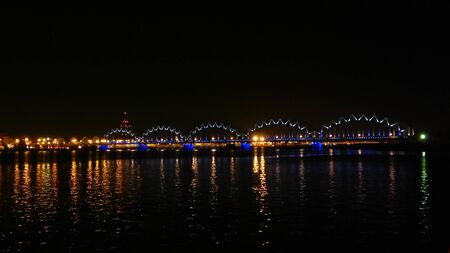 Daugava River in Riga, Latviaの写真素材