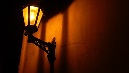 Lamp on the wall の写真素材