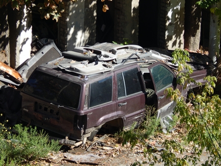 Car wreck Vの写真素材