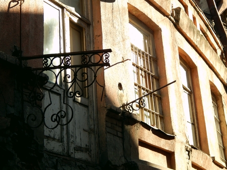 Broken balconyの写真素材