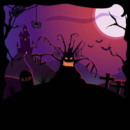 Halloween background illustration.のイラスト素材