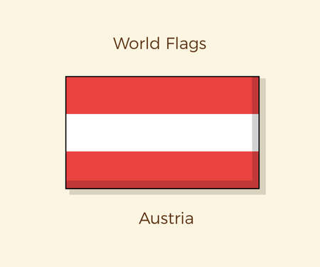 Flag of Austria. Vector Austrian icon illustration designのイラスト素材