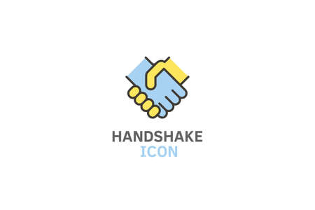 Handshake vector icon illustration designのイラスト素材