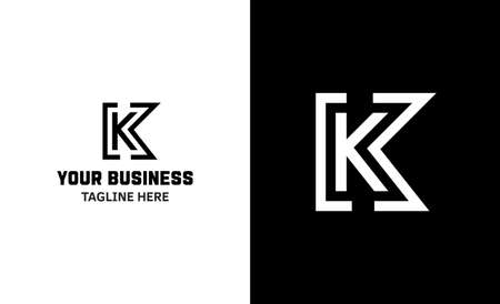 Letter K minimal vector logo. Icon mark design templateのイラスト素材