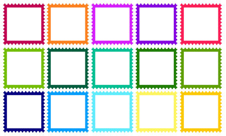 colorful easter stamps ready for filling with contentのイラスト素材