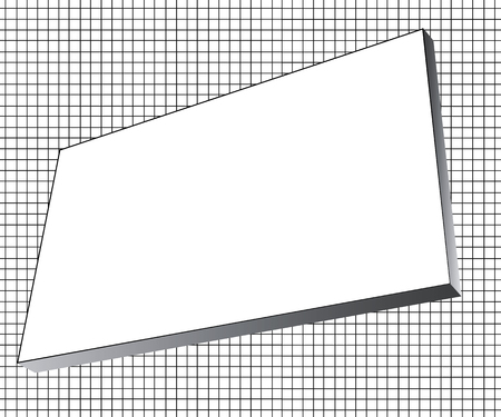 white billboard on grey gridのイラスト素材