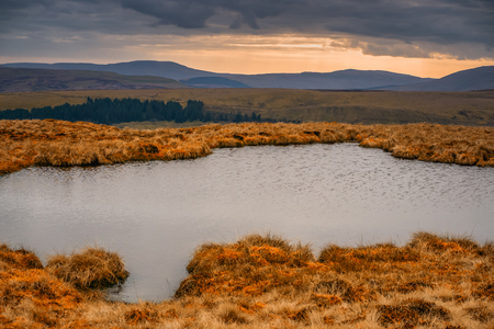 Heading from Hawes via Hadrwaw along the Pennine Way to Great Shunner Fell in the Yorkshire Dalesの写真素材