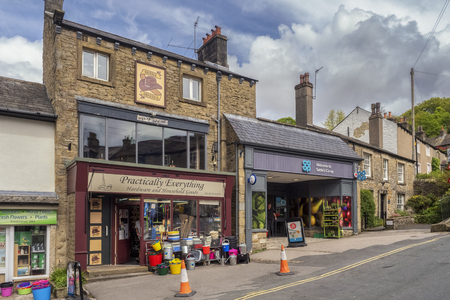 The co-op shop in the centre of Settle in the Yorkshire Dalesのeditorial素材