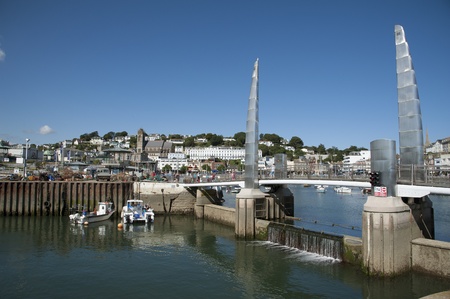 Torquay,Devon UK the inner harbour and town centre area of this popular seaside resort