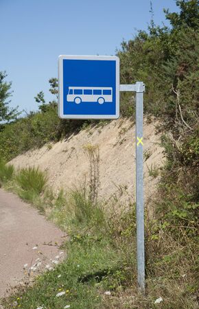 French bus stop signの写真素材