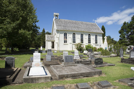 Christ Church at Russell New Zealand New Zealands oldest churchのeditorial素材