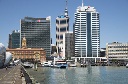 Queens Wharf Auckland Harbour New Zealandのeditorial素材