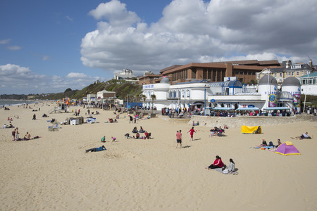 Bournemouth seafront looking west Popular English resort