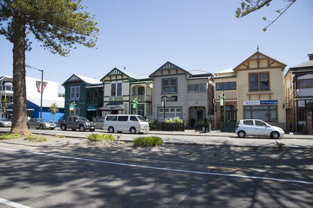 Napier town centre buildings New Zealandのeditorial素材