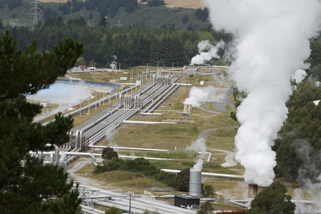 Wairakei Geothermal Power Station at Taupo New Zealandのeditorial素材