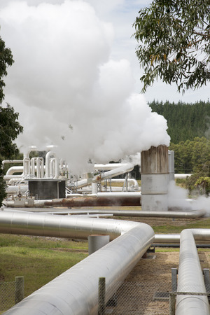 Wairakei Geothermal Power Station at Taupo New Zealandのeditorial素材