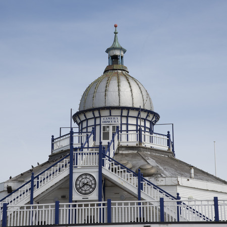 Camera Obscura Victorian projector on Eastbourne Pier in East Sussex England UKの写真素材