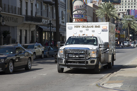 Ambulance on emergency call New Orleans USAのeditorial素材