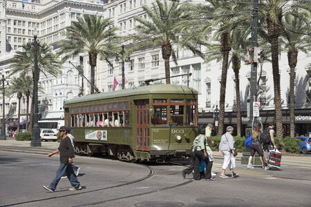 St Charles streetcar city centre New Orleans USAのeditorial素材
