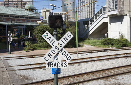 Railroad Crossing sign New Orleans USAのeditorial素材