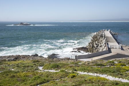 Harbour wall sea defencesの写真素材
