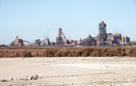 Steelworks at Saldanha Bay West Coast South Africaの写真素材