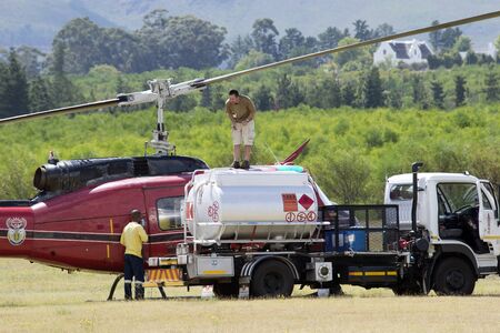 Fire fighting aircraft at Stellenbosch used in fire fighting in tne Western cape South Africaのeditorial素材