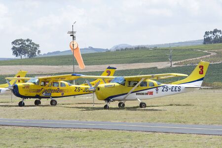 Fire fighting aircraft at Stellenbosch used in fire fighting in tne Western cape South Africaのeditorial素材