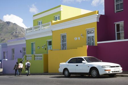 Bo-Kaap the Malay Quarter in Cape Town city center S Africaのeditorial素材