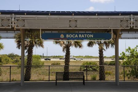 Tri Rail  Boca Raton Station Florida USAのeditorial素材