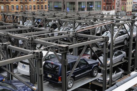 Edison Fast Park highrise car parking lot on 10th Avenue westside Manhattan New York USA