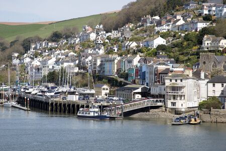 Kingswear a small Devonshire town overlooks the River Dart Devon England UKのeditorial素材