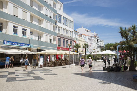 Shopping area town centre of Lagos southern Portugalのeditorial素材