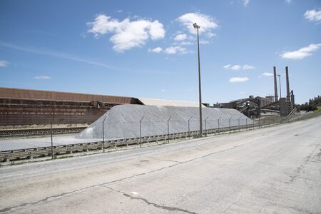 Cement manufacturing plant set in countryside near Riebeeck West South Africaのeditorial素材