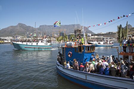 Cape Town harbour South Africa  The annual Blessing of the Fishing Fleet celebrationsのeditorial素材