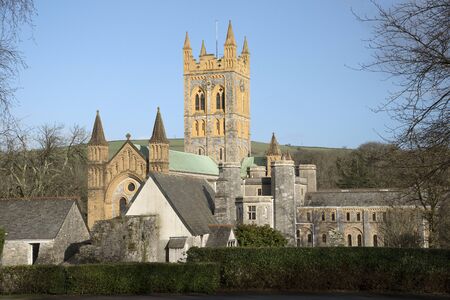 Buckfast Abbey and Monastery in Buckfastleigh in South Devon England UKの写真素材