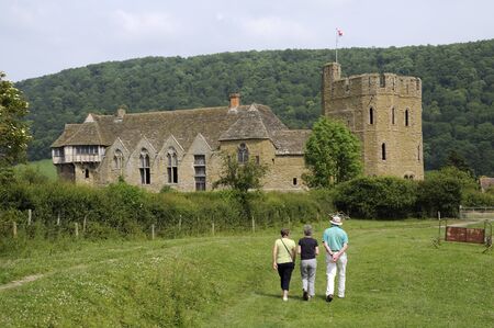 Stokesay Castle Shropshire England UKのeditorial素材