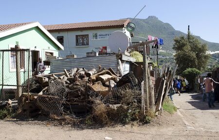 IMIZAMO YETHU TOWNSHIP WESTERN CAPE SOUTH AFRICA - APRIL 2016 - A general view of the Imizamo Yethu...