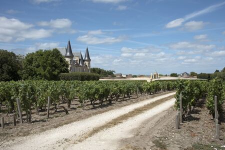 Pauillac Bordeaux France - August 2016 - The historic Chateau Pichon Longueville Baron situated along the wine route of Pauillac in the Bordeaux region of Franceのeditorial素材