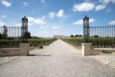 Saint Julien Bordeaux France - August 2016 - Chateau Branaire Ducru and vines in Saint Julien situated along the wine route of the Medoc in the Bordeaux region of Franceのeditorial素材