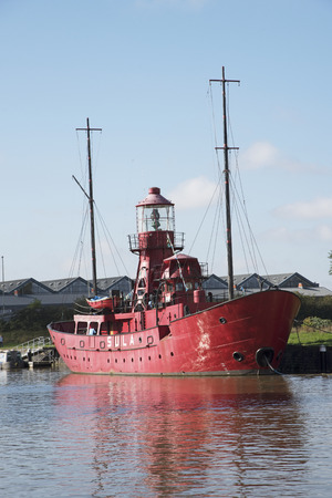 Gloucester Docks UK - October 2016 - The former Lightship Sula on her berth in the historic Gloucester Docks in Gloucestershire England UKのeditorial素材