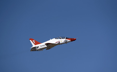 US Marines Corps T-45 Goshawk jet flight trainer aircraft. Florida USA October 2016のeditorial素材