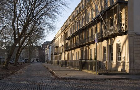 Buildings on Queen Square in Bristol England UK at wintertimeのeditorial素材