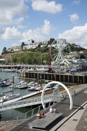 The seaside town of Torquay on the English Riviera in Devon England UKのeditorial素材