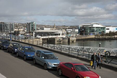 The waterfront at the Barbican in Plymouth south Devon England UKのeditorial素材