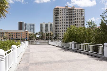 Channelside area housing on the Garrison Channel in Tampa Florida USAのeditorial素材