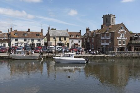 The River Frome at Wareham a small Dorset England town. June 2017のeditorial素材