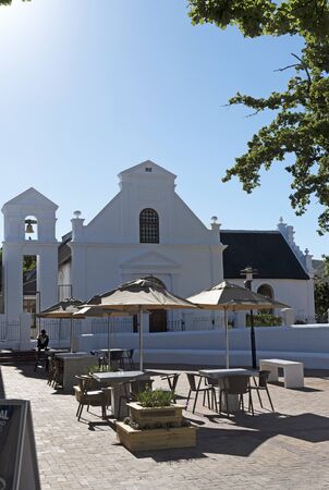 The Braak Stellenbosch Western cape South Africa. December 2017. The Rhenish Mission Church in central Stellenboschのeditorial素材