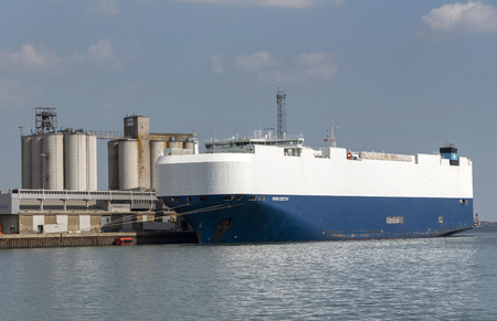 The Viking Destiny a car and truck carrier ship alongside i the Port of Southampton, southern England, UKのeditorial素材